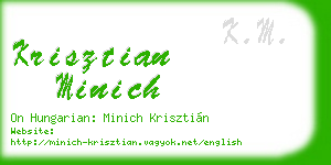 krisztian minich business card