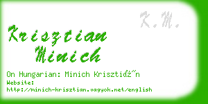 krisztian minich business card